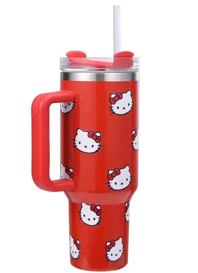 Stanley Hello Kitty  Tumbler 40 Oz Quencher H2.0 FlowState Pink - Image 1